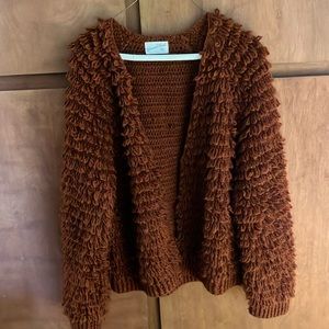 Rusty orange shaggy sweater